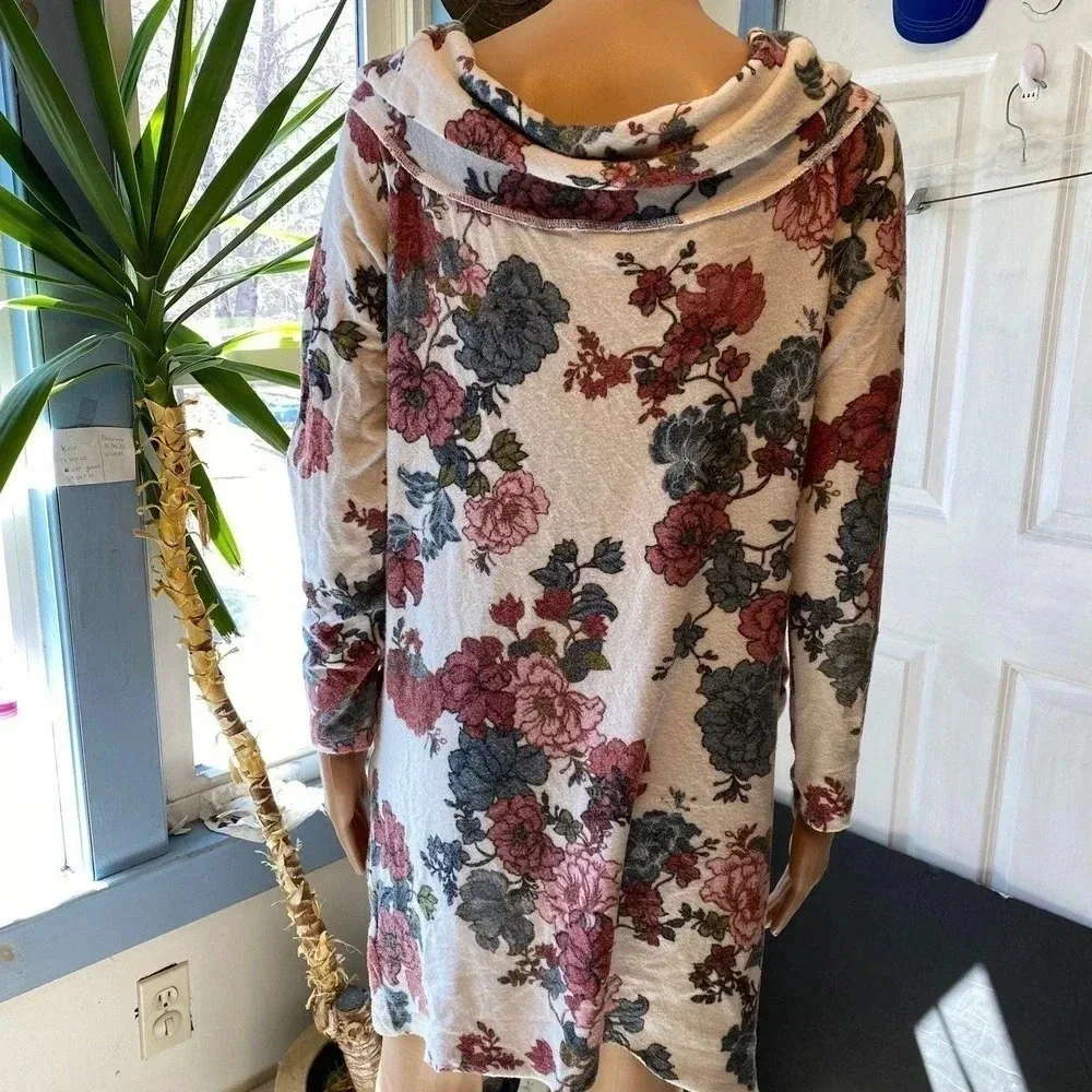 Mama Maternity By H&M Boho Floral Print Stretchy Soft Cozy Blouse Women Size L